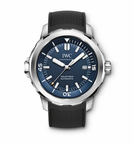 IWC Aquatimer Automatic Stainless Steel / Blue / Rubber / Expedition Jacques-Yves Cousteau IW3290-05 (3290-05, IW329005)